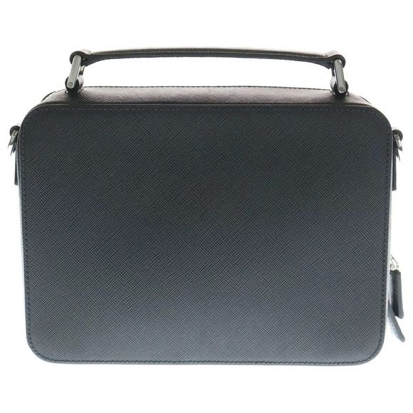 Prada Handbags - Prada Saffiano Leather Brick Black Triangle Bag Logo